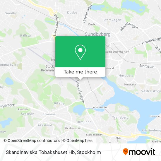 Skandinaviska Tobakshuset Hb map