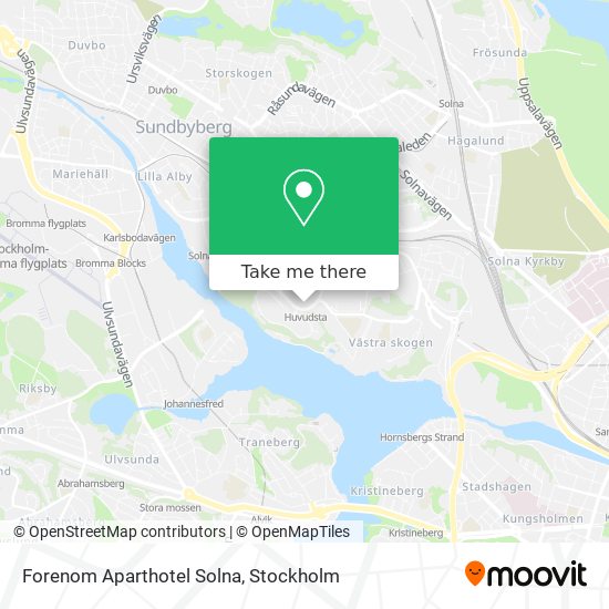 Forenom Aparthotel Solna map
