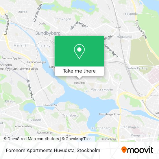Forenom Apartments Huvudsta map
