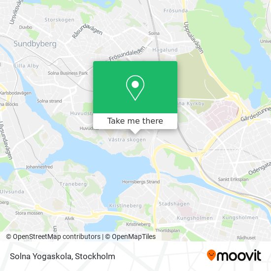 Solna Yogaskola map