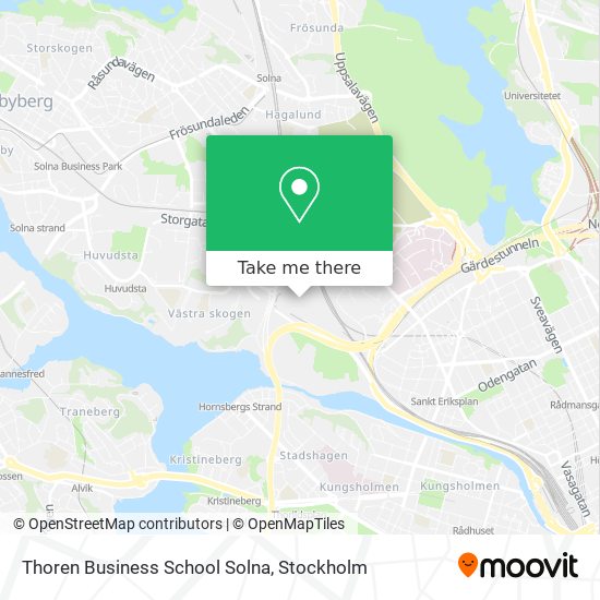 Thoren Business School Solna map