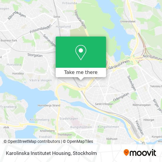 Karolinska Institutet Housing map