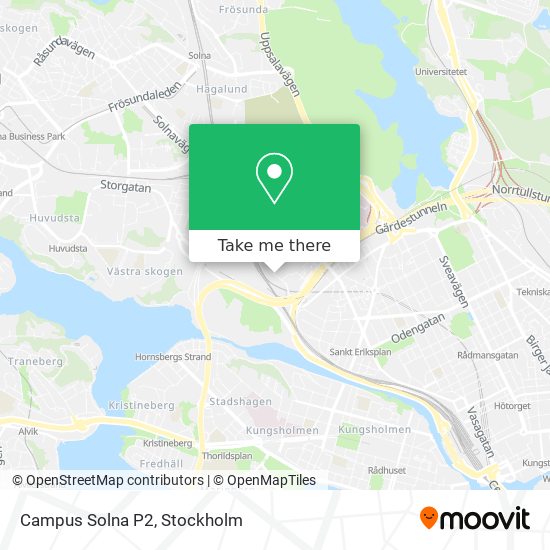 Campus Solna P2 map