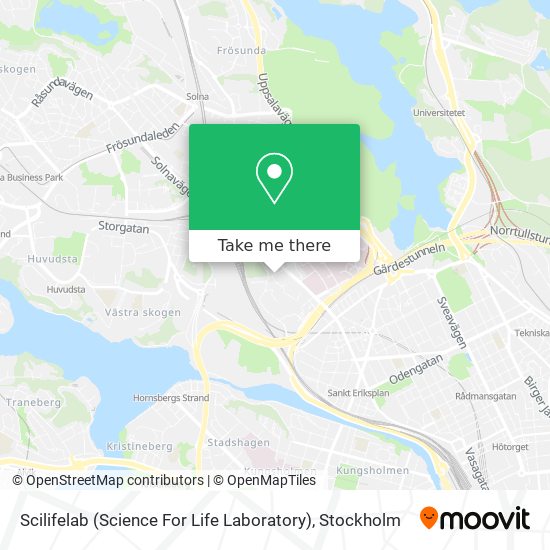 Scilifelab (Science For Life Laboratory) map