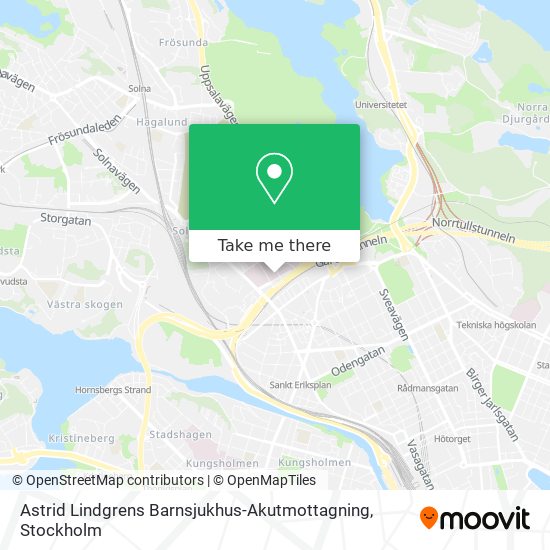 Astrid Lindgrens Barnsjukhus-Akutmottagning map