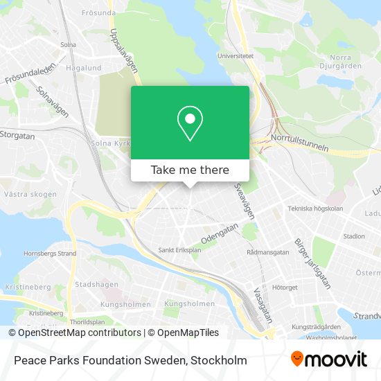 Peace Parks Foundation Sweden map