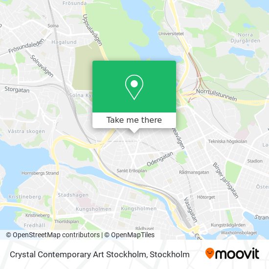 Crystal Contemporary Art Stockholm map
