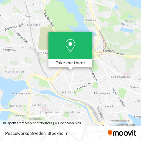 Peaceworks Sweden map