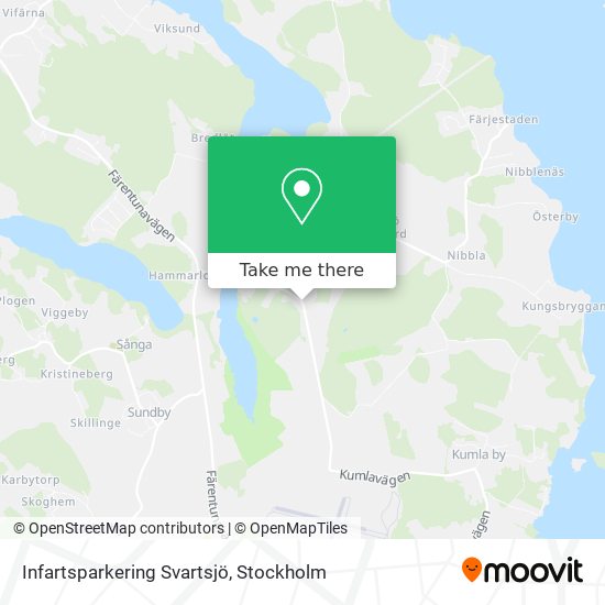 Infartsparkering Svartsjö map