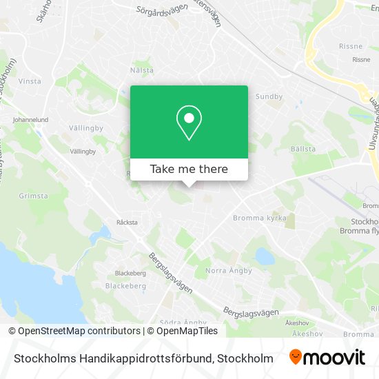 Stockholms Handikappidrottsförbund map