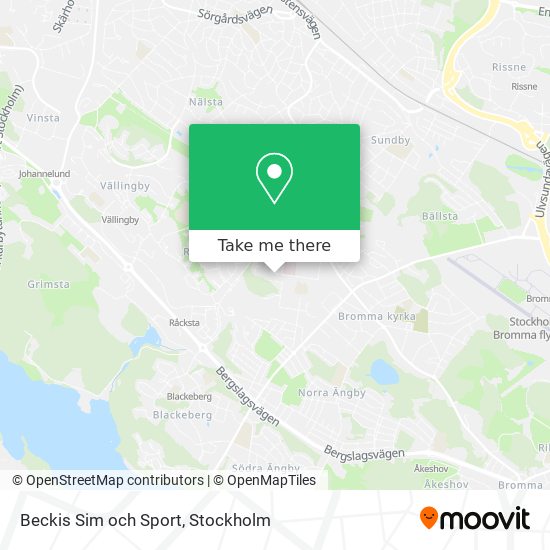 Beckis Sim och Sport map
