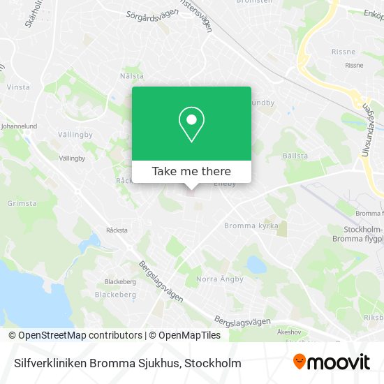 Silfverkliniken Bromma Sjukhus map