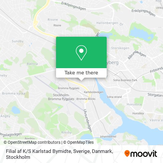 Filial af K / S Karlstad Bymidte, Sverige, Danmark map