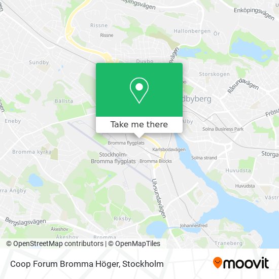 Coop Forum Bromma Höger map