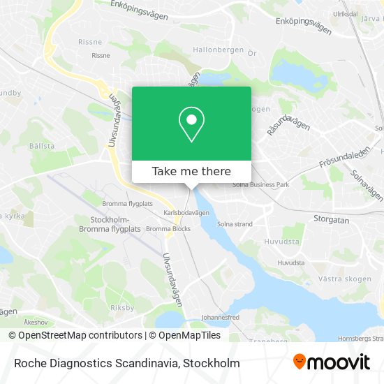 Roche Diagnostics Scandinavia map