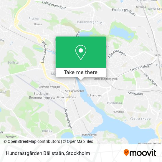 Hundrastgården Bällstaån map