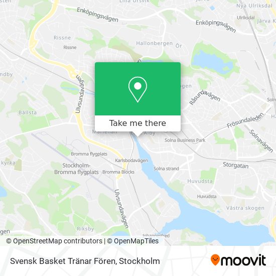 Svensk Basket Tränar Fören map