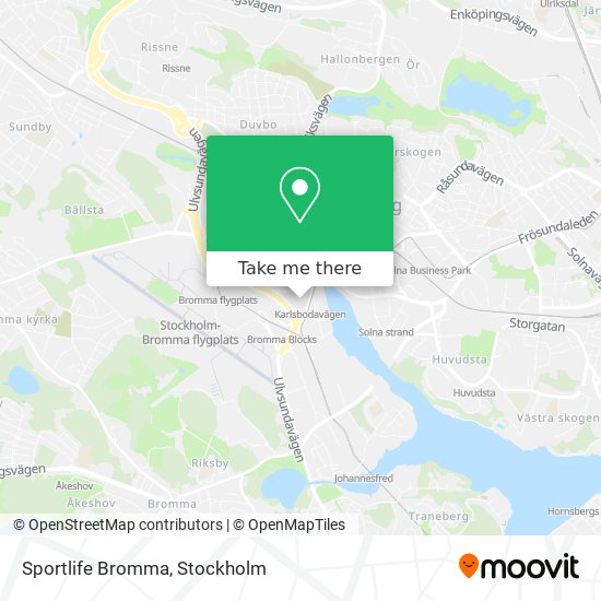 Sportlife Bromma map