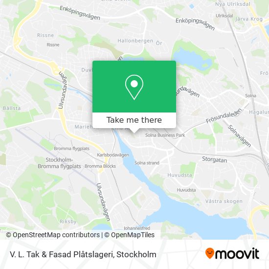 V. L. Tak & Fasad Plåtslageri map