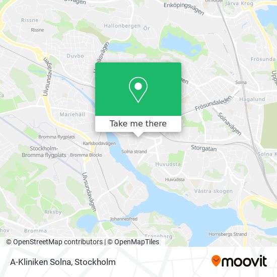 A-Kliniken Solna map