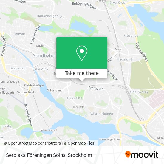 Serbiska Föreningen Solna map