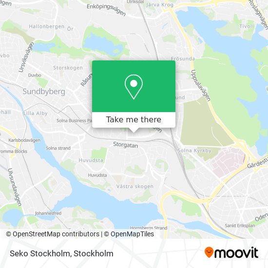 Seko Stockholm map