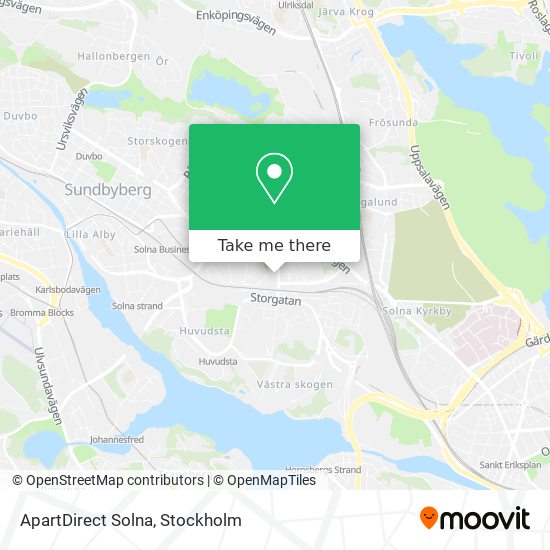 ApartDirect Solna map