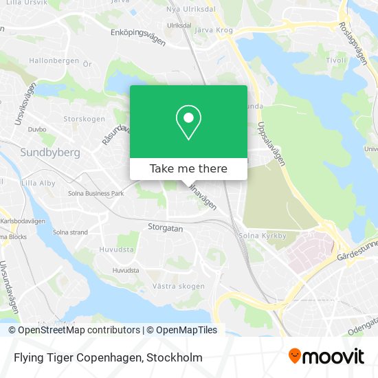 Flying Tiger Copenhagen map