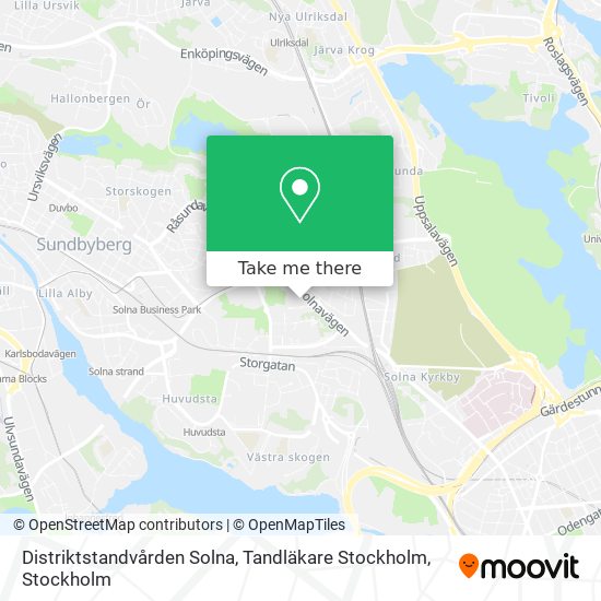 Distriktstandvården Solna, Tandläkare Stockholm map