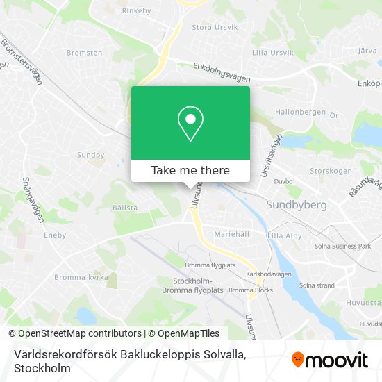 Världsrekordförsök Bakluckeloppis Solvalla map