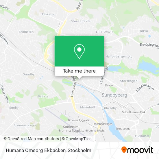 Humana Omsorg Ekbacken map