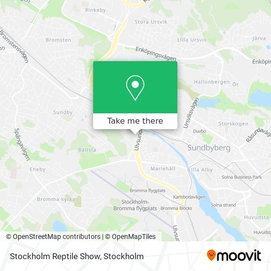 Stockholm Reptile Show map