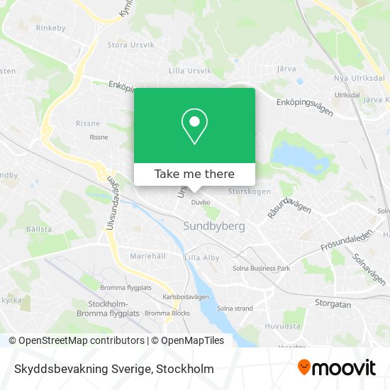 Skyddsbevakning Sverige map