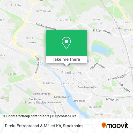 Direkt Entreprenad & Måleri Kb map