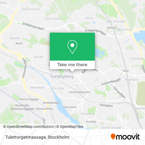 Tulettorgetmassage map