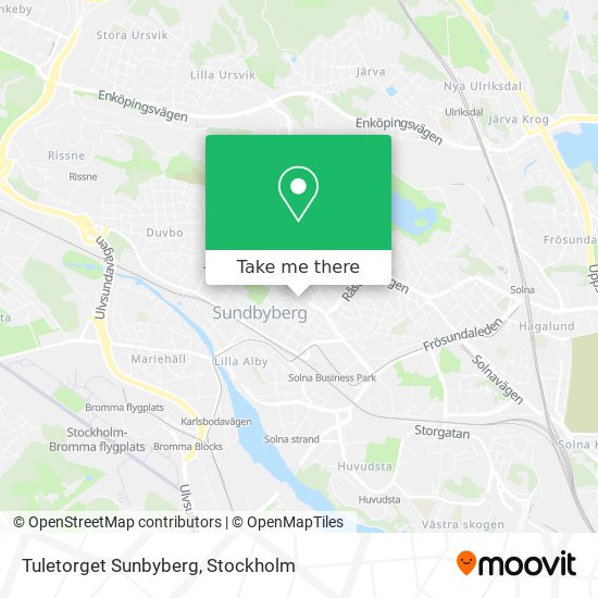 Tuletorget Sunbyberg map