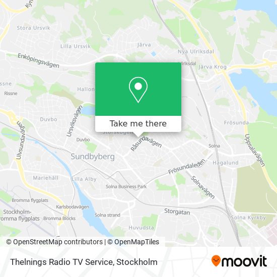 Thelnings Radio TV Service map