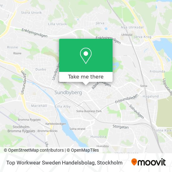 Top Workwear Sweden Handelsbolag map