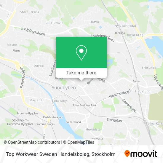 Top Workwear Sweden Handelsbolag map