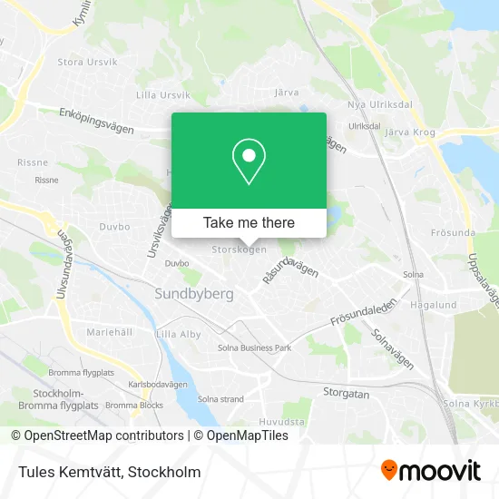 Tules Kemtvätt map