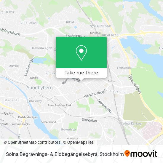 Solna Begravnings- & Eldbegängelsebyrå map