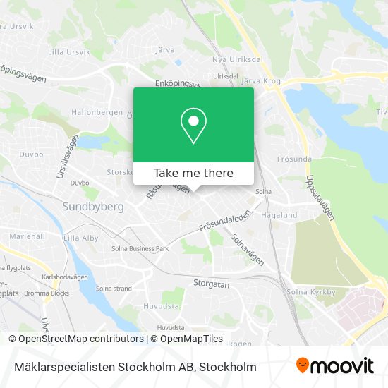 Mäklarspecialisten Stockholm AB map