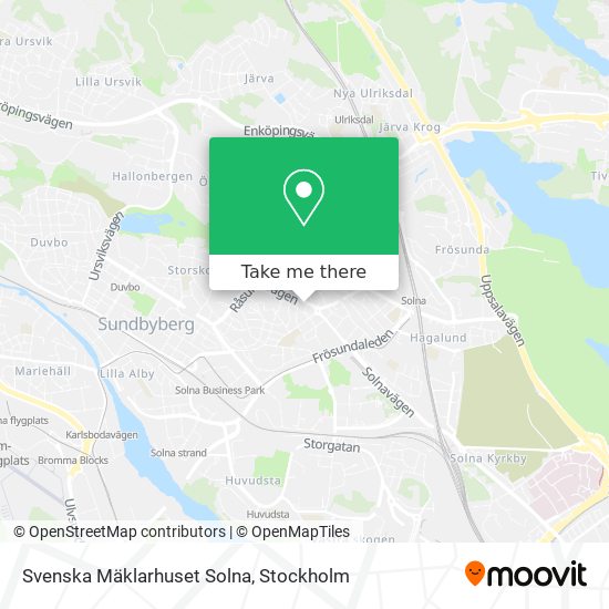 Svenska Mäklarhuset Solna map