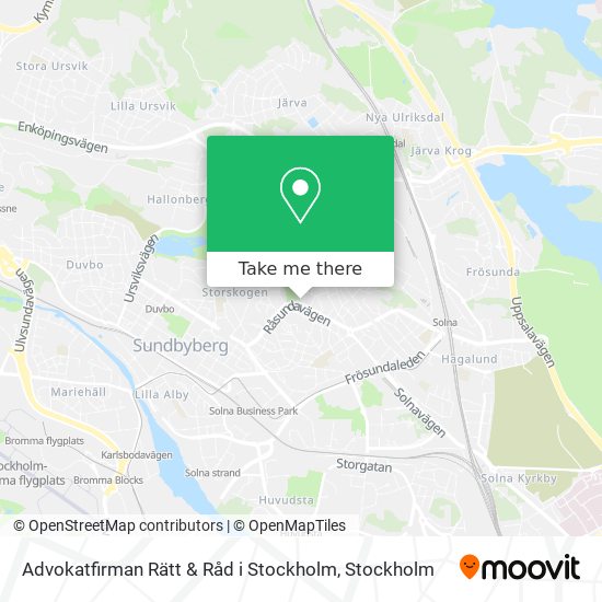 Advokatfirman Rätt & Råd i Stockholm map