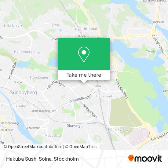 Hakuba Sushi Solna map