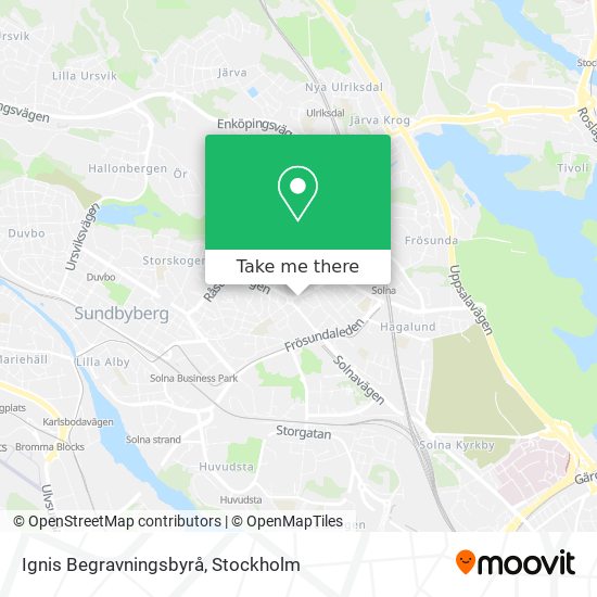 Ignis Begravningsbyrå map