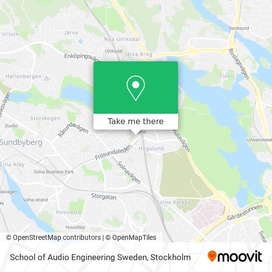 School of Audio Engineering Sweden map