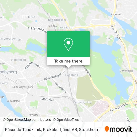 Råsunda Tandklinik, Praktikertjänst AB map