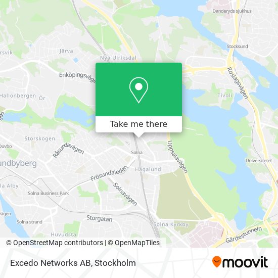 Excedo Networks AB map