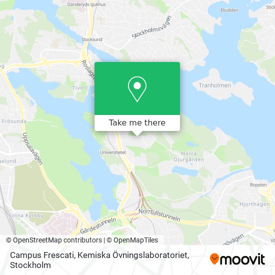 Campus Frescati, Kemiska Övningslaboratoriet map